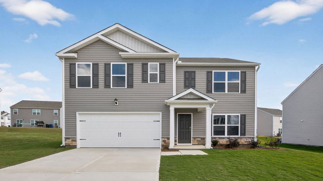 Representative exterior photo of a completed home built from the HAYDEN by D.R. Horton in Barwell Park, Raleigh, NC (Image 20).