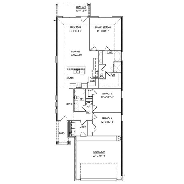 2D floor plan layout for the The Thames by Lillian Custom Homes in Tabor Ranch, Ponder, TX (Image 5). 2D floor plan layout for the The Thames by Lillian Custom Homes in Tabor Ranch, Ponder, TX (Image 5).