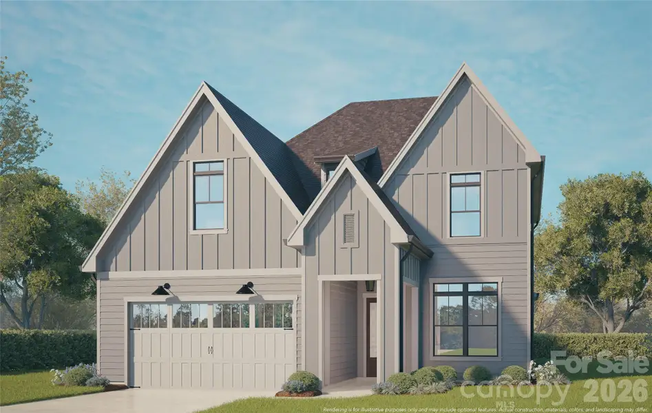 Front exterior of a new home in , Charlotte, NC, highlighting curb appeal (Image 1). Front exterior of a new home in , Charlotte, NC, highlighting curb appeal (Image 1).
