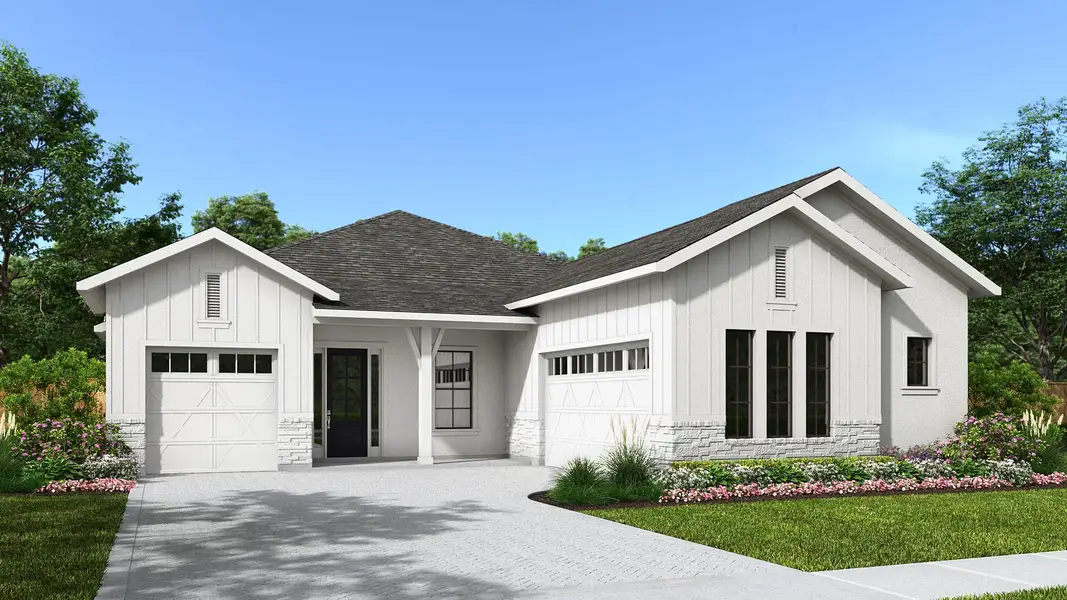 Representative exterior photo of a completed home built from the 2683F by Perry Homes in Southern Hills, Brooksville, FL (Image 3). Representative exterior photo of a completed home built from the 2683F by Perry Homes in Southern Hills, Brooksville, FL (Image 3).