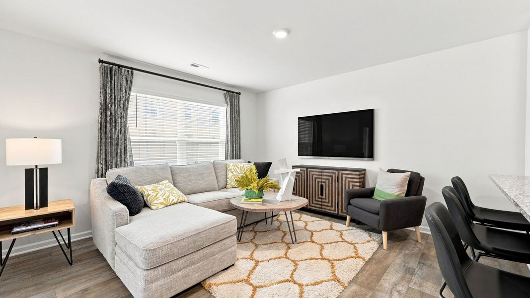 Furnished interior view inside a new home in The Townes at Hunter Hill, Rocky Mount (Image 11).