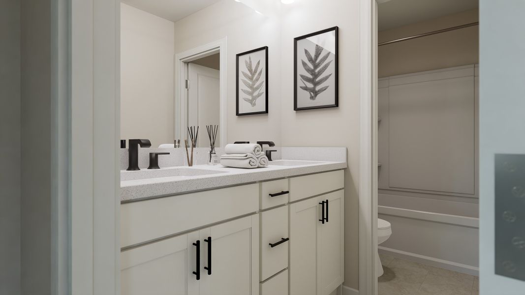 Furnished interior view inside a new home in Silverstone, Knightdale (Image 21).