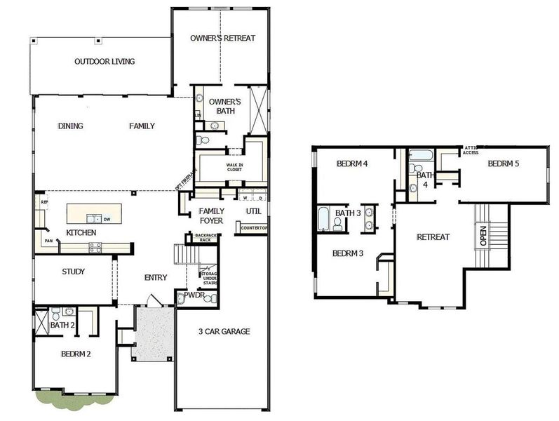 2D floor plan layout of this home in , Cypress, TX (Image 5). 2D floor plan layout of this home in , Cypress, TX (Image 5).
