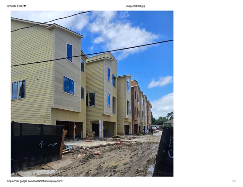 In-progress construction of a new home in , Houston, TX (Image 3).