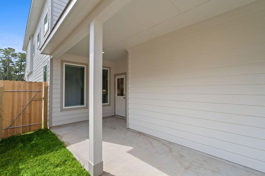 Exterior details and patio area of a home in Cypresswood Landing, Humble (Image 3). Exterior details and patio area of a home in Cypresswood Landing, Humble (Image 3).