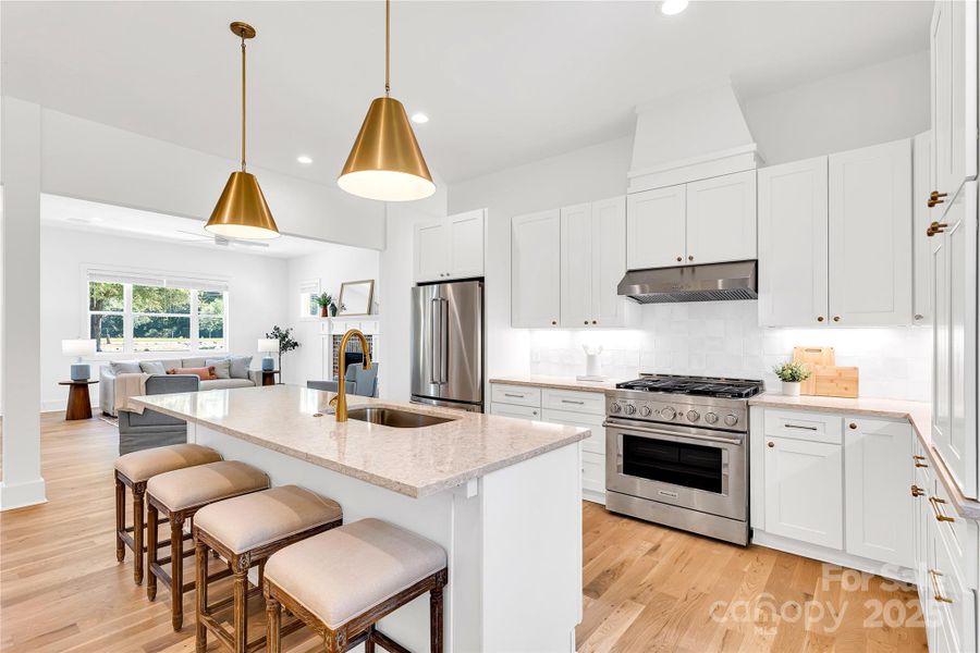 Gourmet Kitchen with large island