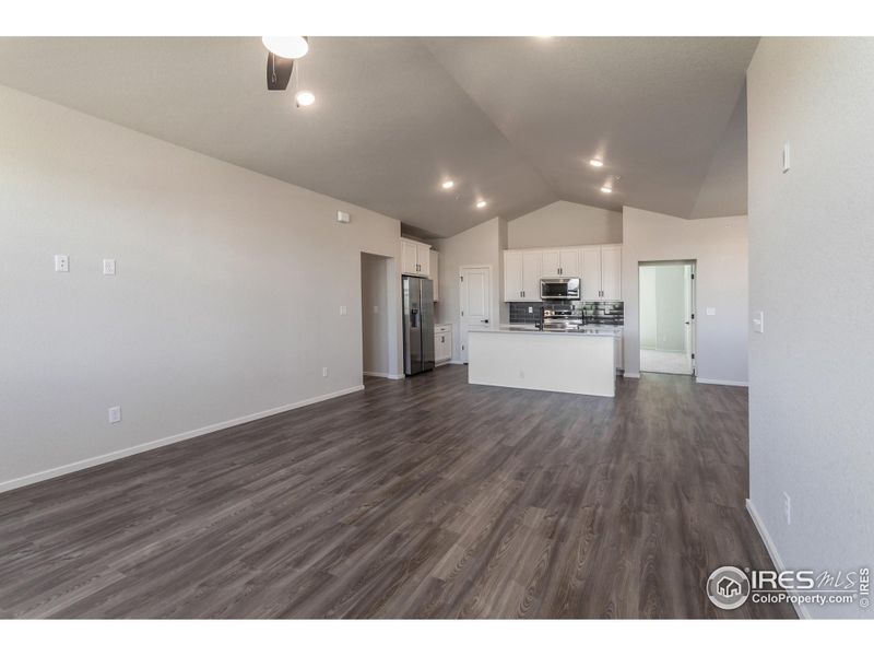 LIVING ROOM, DINING ROOM, KITCHEN