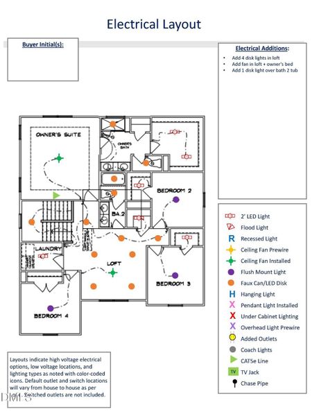 2nd floor electrical layout