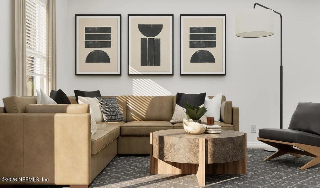 Furnished interior view inside a new home in Mill Creek North Townhomes, Jacksonville (Image 7).