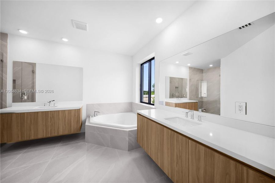 Furnished interior view inside a new home in , Miami (Image 9).