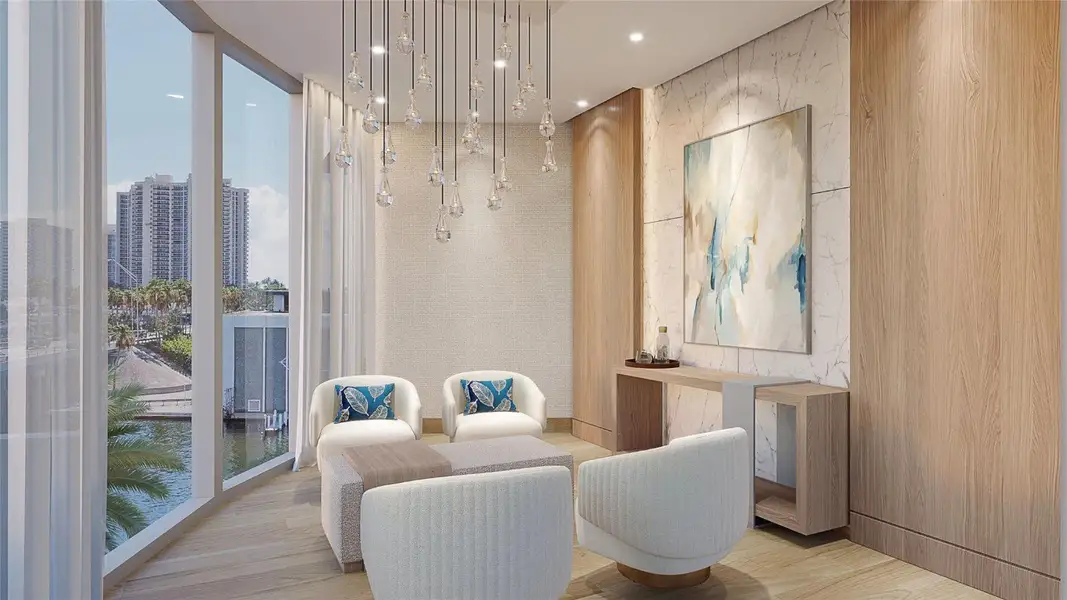 Artist's Rendering of spa lounge