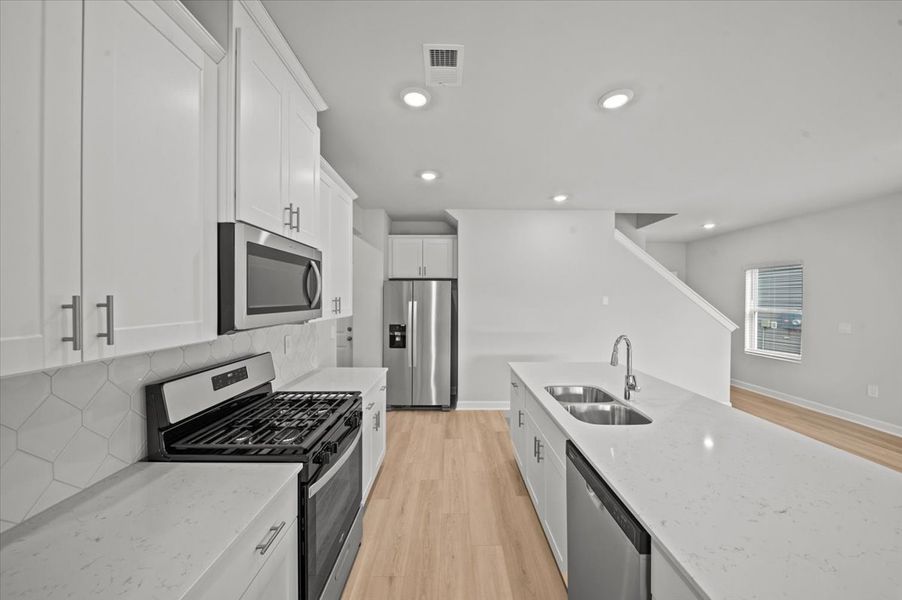 Furnished interior view inside a new home in Village at White Pine, Pendleton (Image 7).