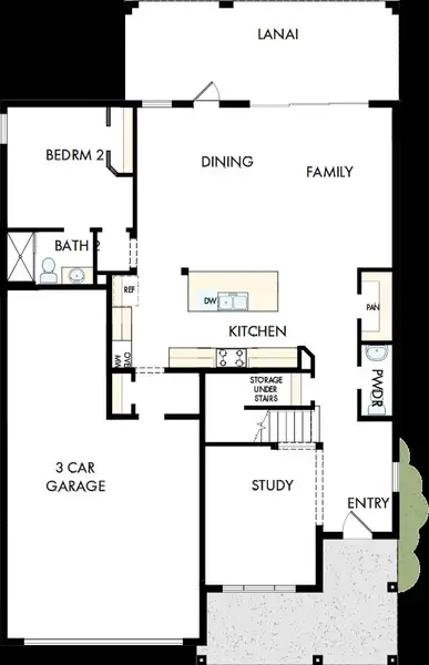 2D floor plan layout of this home in Lakeside at Satilla, St. Cloud, FL (Image 2). 2D floor plan layout of this home in Lakeside at Satilla, St. Cloud, FL (Image 2).
