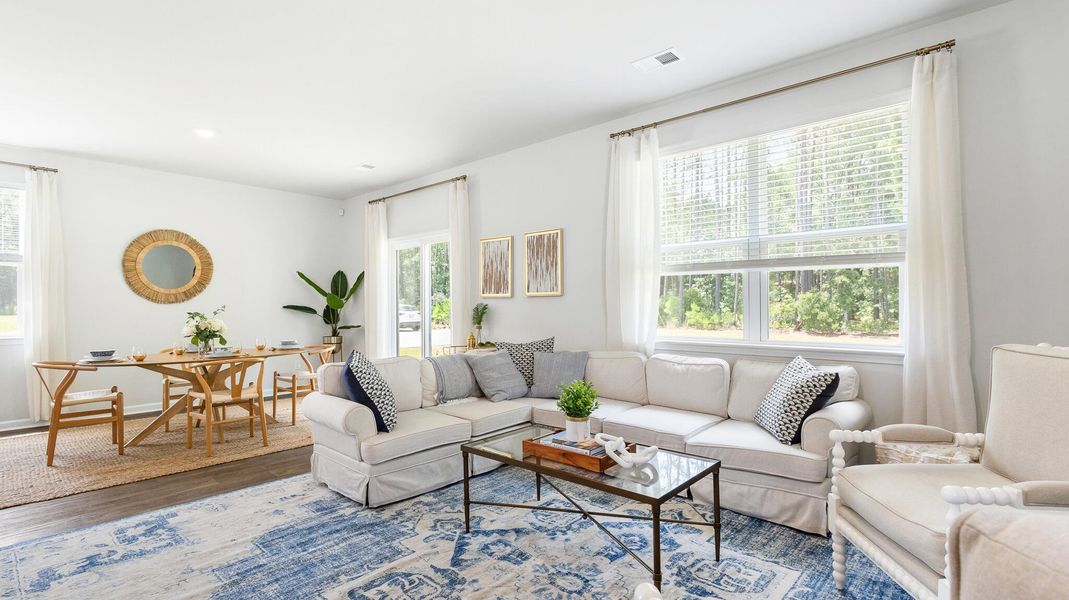 Furnished interior view inside a new home in Hillcrest, Ravenel (Image 10). Furnished interior view inside a new home in Hillcrest, Ravenel (Image 10).