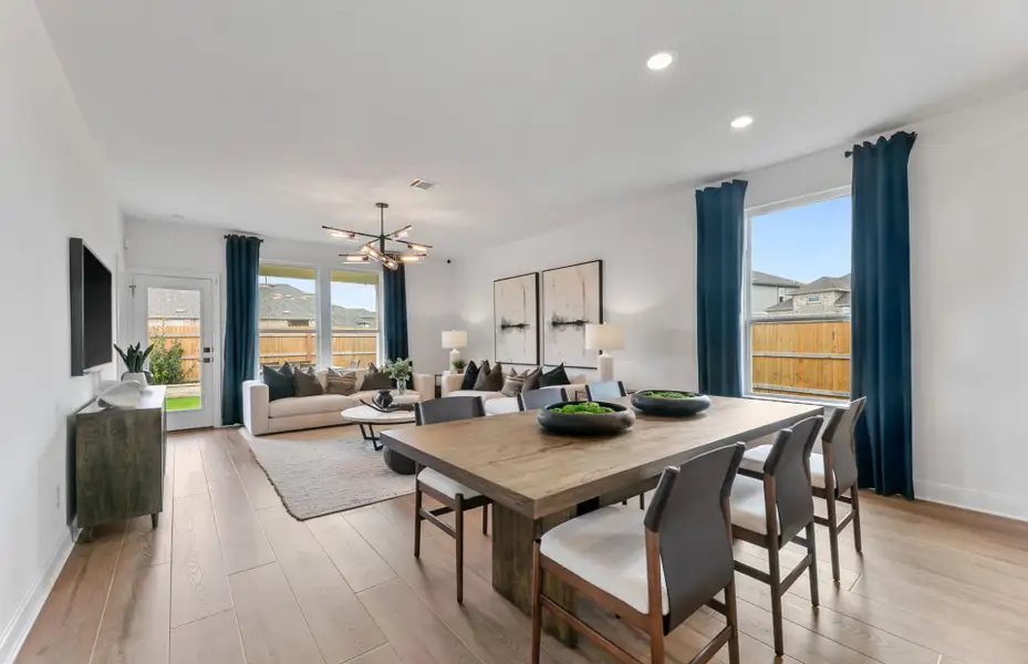 Furnished interior view inside a new home in Crosswinds, Kyle (Image 10).