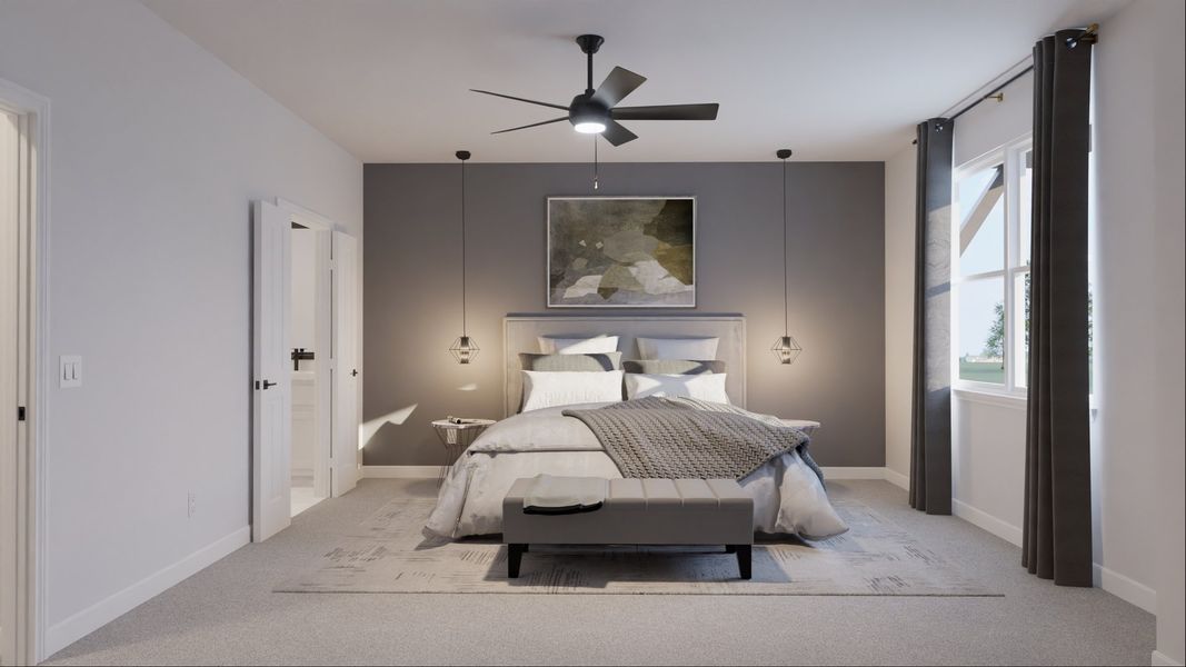 Representative furnished interior of a home built from the Nichole by Risewell Homes in The Porch at Du Pre, Buda (Image 3).