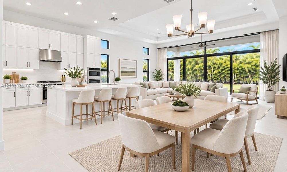 Furnished interior view inside a new home in , Boca Raton (Image 19).