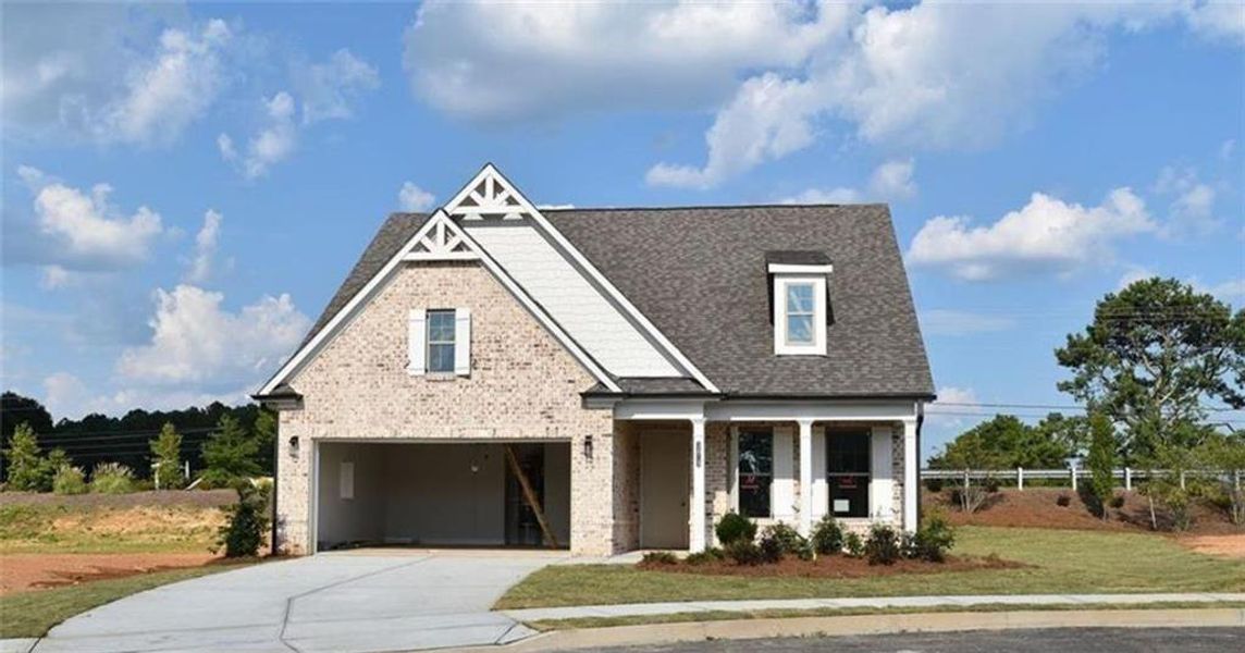 Front exterior of a new home in Soleil Summit Chase, Snellville, GA, highlighting curb appeal (Image 2).