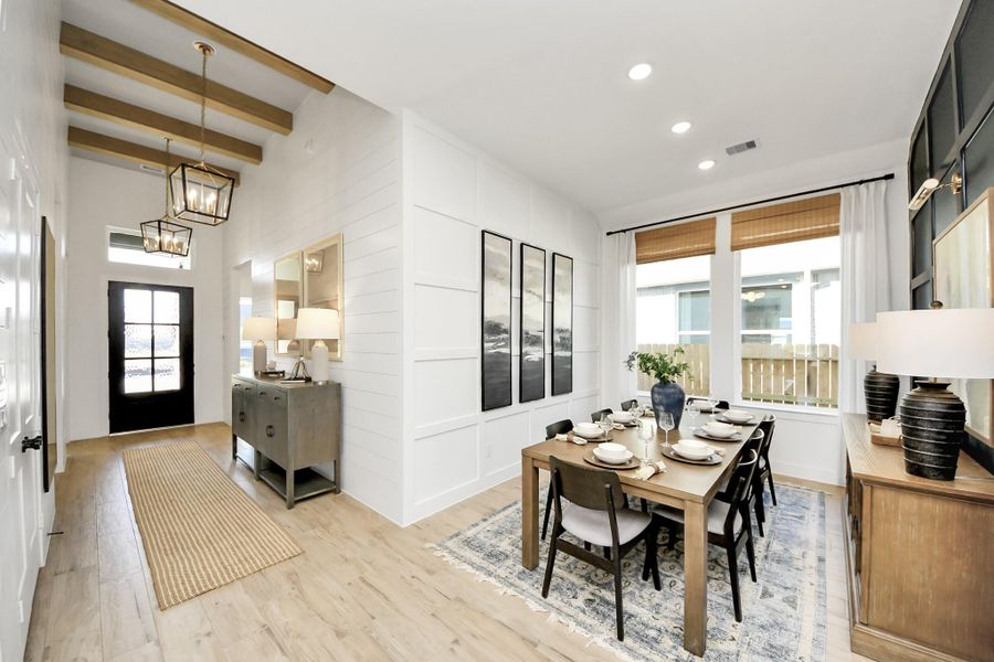 Furnished interior view inside a new home in Meridiana, Manvel (Image 6).