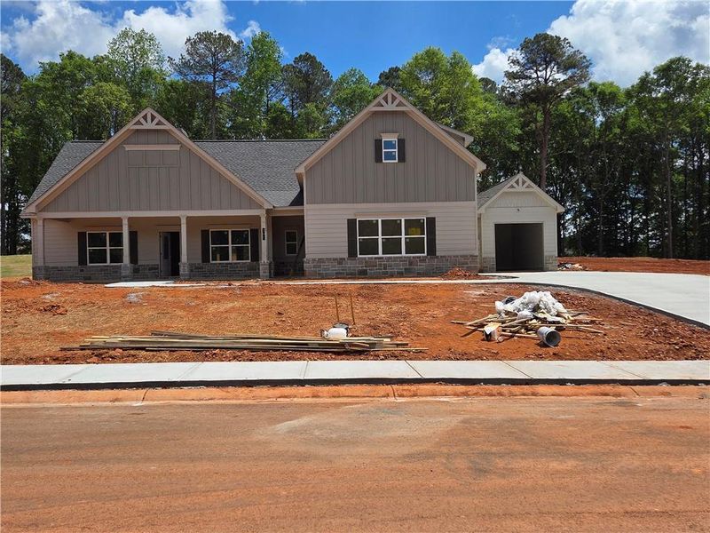 In-progress construction of a new home in , Bethlehem, GA (Image 5).