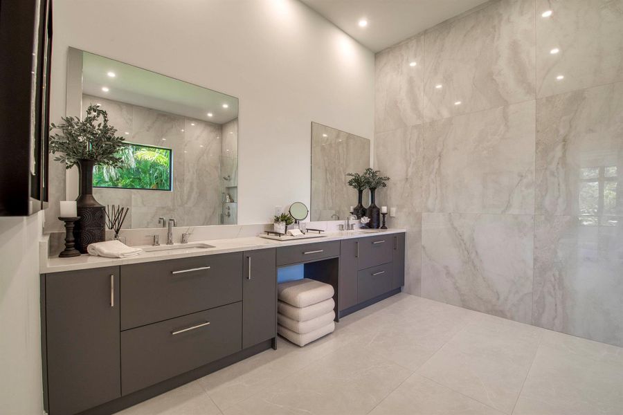 Furnished interior view inside a new home in , Palm Beach Gardens (Image 43).