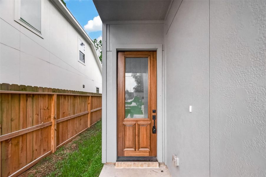 Exterior details and patio area of a home in , Houston (Image 3). Exterior details and patio area of a home in , Houston (Image 3).