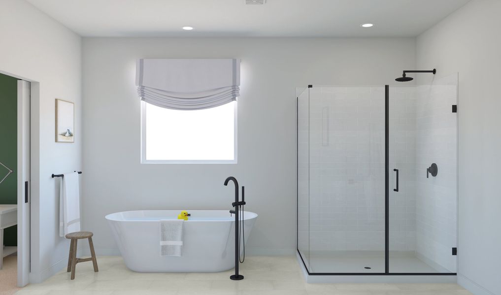 Primary bath with freestanding tub Primary bath with freestanding tub