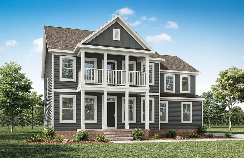 Representative exterior photo of a completed home built from the Colfax by Eastwood Homes in Berea Farms, Four Oaks, NC (Image 8).