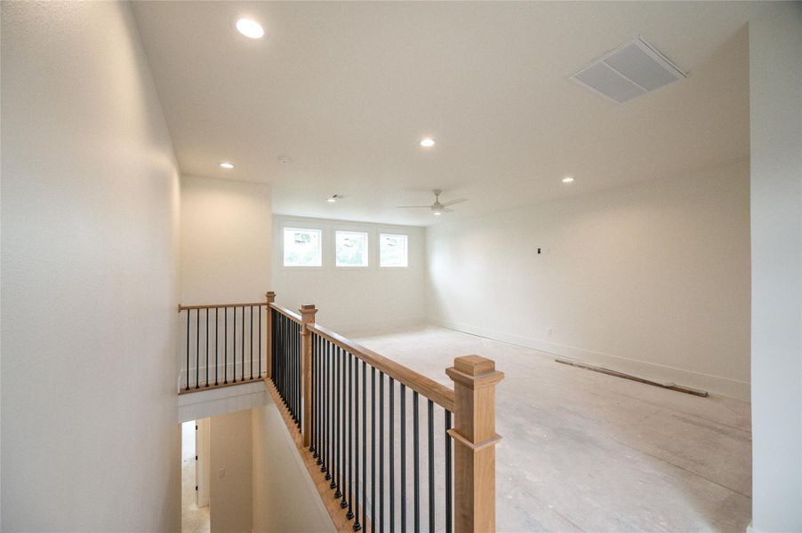 Upstairs Game Room with half bath Upstairs Game Room with half bath