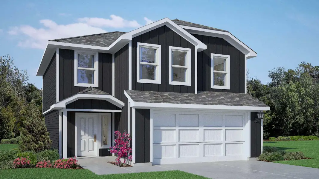 Representative exterior photo of a completed home built from the Davis by D.R. Horton in The Wells, Mineral Wells, TX (Image 16).