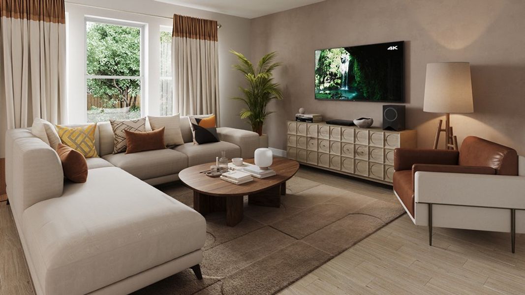 Representative furnished interior of a home built from the Seaside by Taylor Morrison in Skye Ranch Community Group Page, Sarasota (Image 9).
