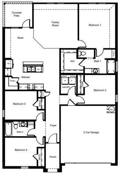 2D floor plan layout of this home in , Fort Worth, TX (Image 3).