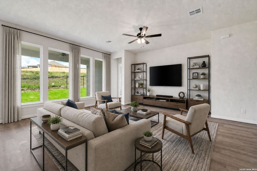 Furnished interior view inside a new home in Meyer Ranch, New Braunfels (Image 10). Furnished interior view inside a new home in Meyer Ranch, New Braunfels (Image 10).