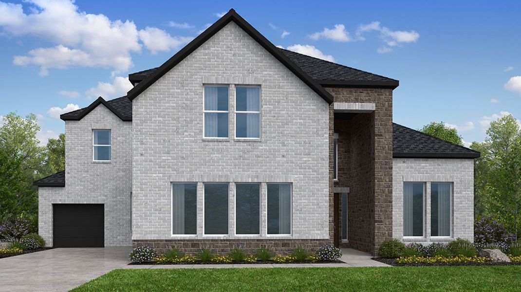 Representative exterior photo of a completed home built from the Concerto by Taylor Morrison in The Ridge at Northlake 70s, Northlake, TX (Image 5). Representative exterior photo of a completed home built from the Concerto by Taylor Morrison in The Ridge at Northlake 70s, Northlake, TX (Image 5).