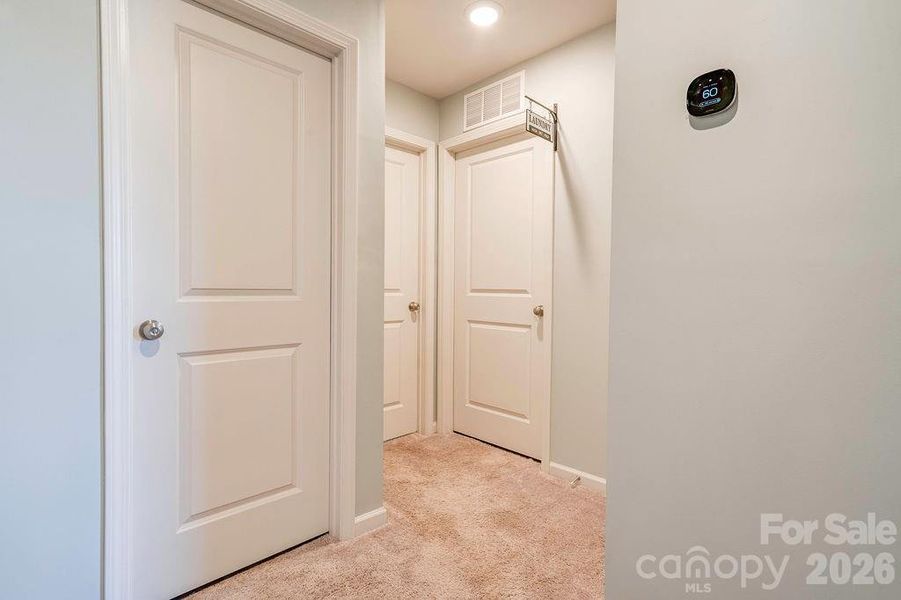 Laundry on Upper Level with bedrooms