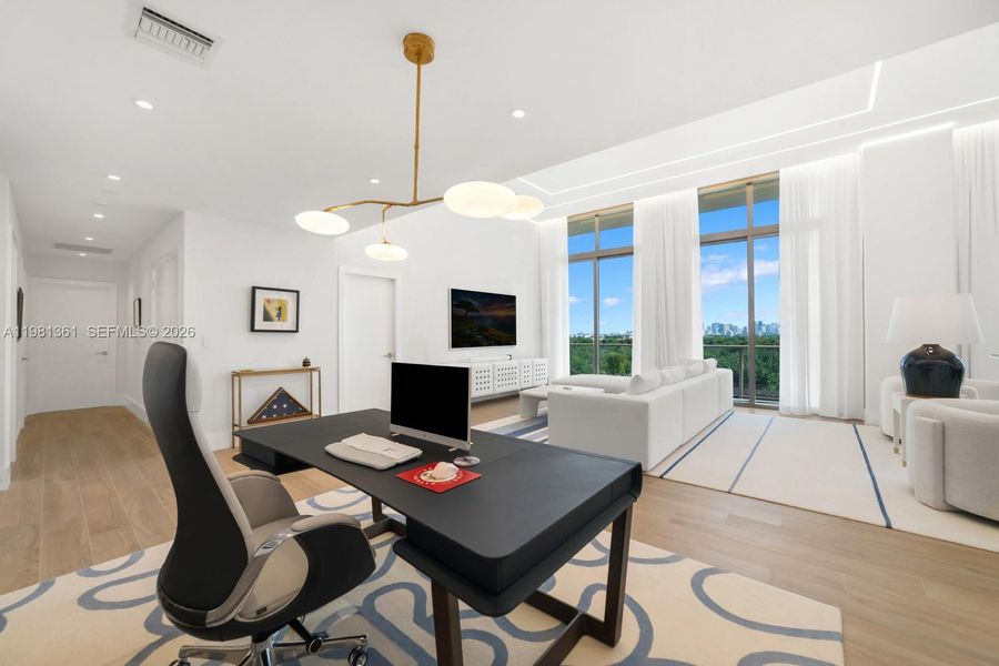 Furnished interior view inside a new home in , Miami (Image 46).