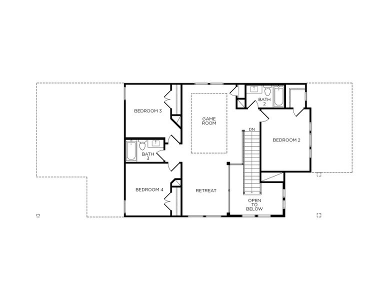 2D floor plan layout for the O'Conner by Tricoast Homes in Summer Place 35', Montgomery, TX (Image 4). 2D floor plan layout for the O'Conner by Tricoast Homes in Summer Place 35', Montgomery, TX (Image 4).