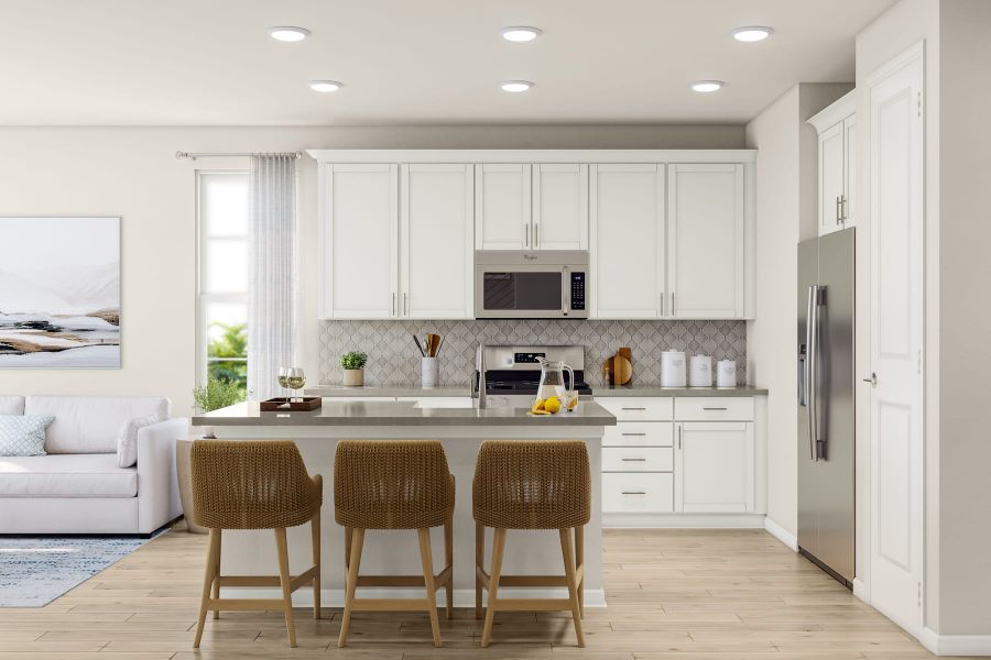 Representative furnished interior of a home built from the B by Tri Pointe Homes in Candelas Townhomes, Arvada (Image 10).
