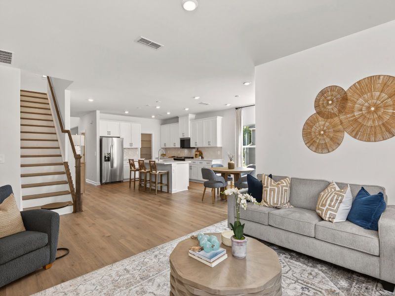 Our open-concept floorplan makes hosting a breeze.