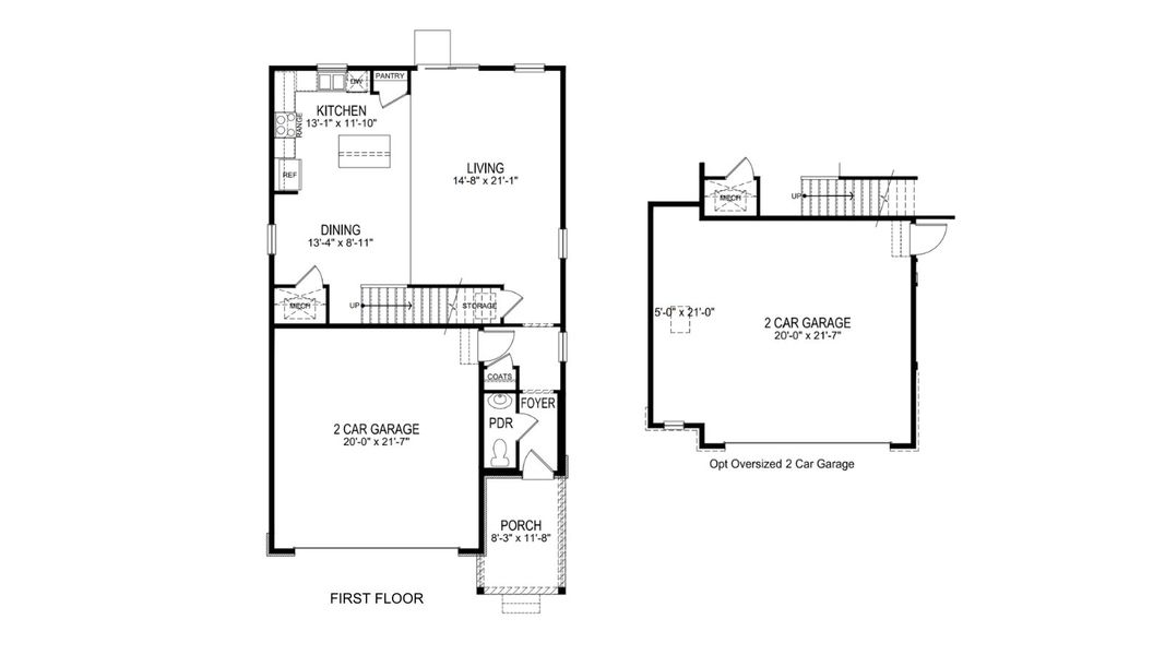 2D floor plan layout for the ELDER by D.R. Horton in Prairie Song, Windsor, CO (Image 2).