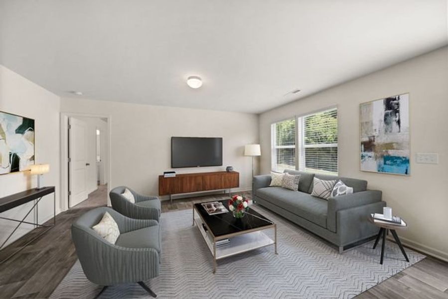 Representative furnished interior of a home built from the Flint by True Homes in The Glenns II, Wingate (Image 4).
