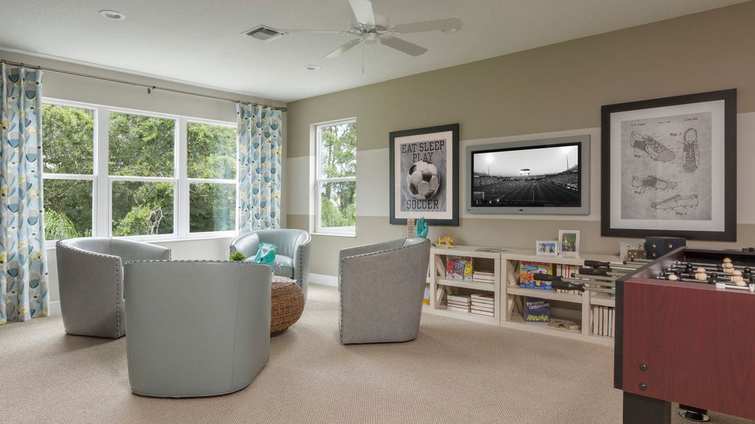 Furnished interior view inside a new home in Canoe Creek Real Estate and Homes for Sale in Parrish, FL - Neal Communities, Parrish (Image 43).