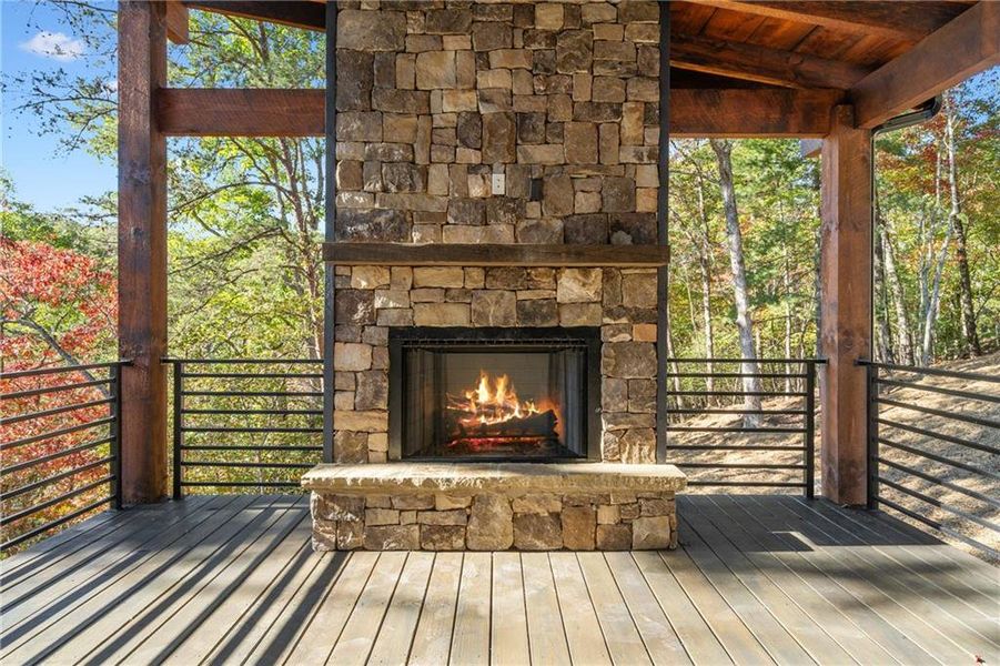 Exterior details and patio area of a home in , Mineral Bluff (Image 23).