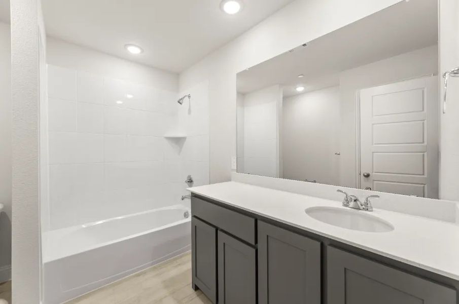 Front exterior of a new home in Sereno Oaks at Buckner Terrace, Dallas, TX, highlighting curb appeal (Image 21).