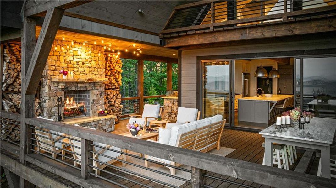 Exterior details and patio area of a home in , Mineral Bluff (Image 36).
