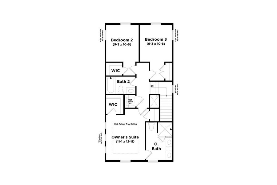 2D floor plan layout for the Seaton by DRB Homes in Barrett Pointe, Kennesaw, GA (Image 22).