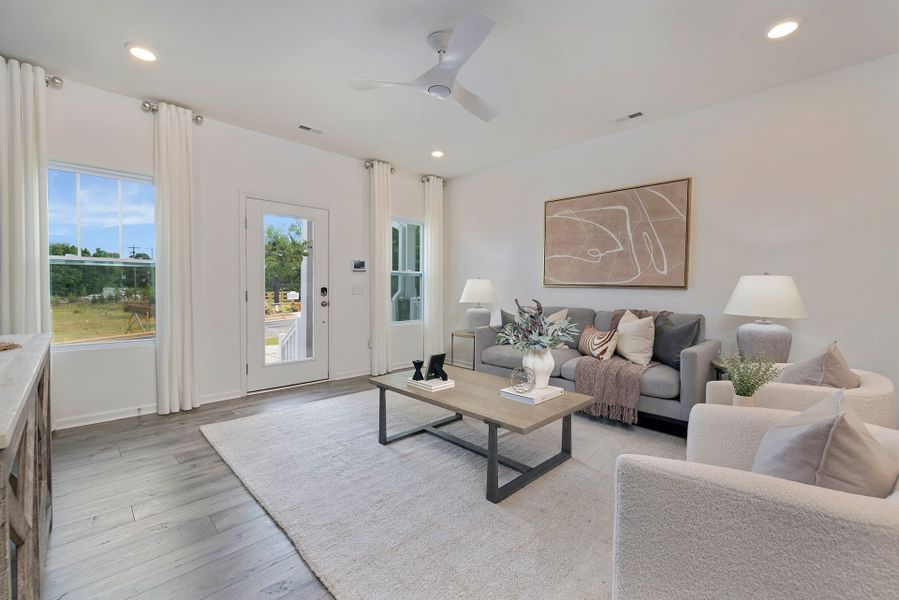 Representative furnished interior of a home built from the Miles II TH by True Homes in Ardmore Townhomes, Winston-Salem (Image 11).