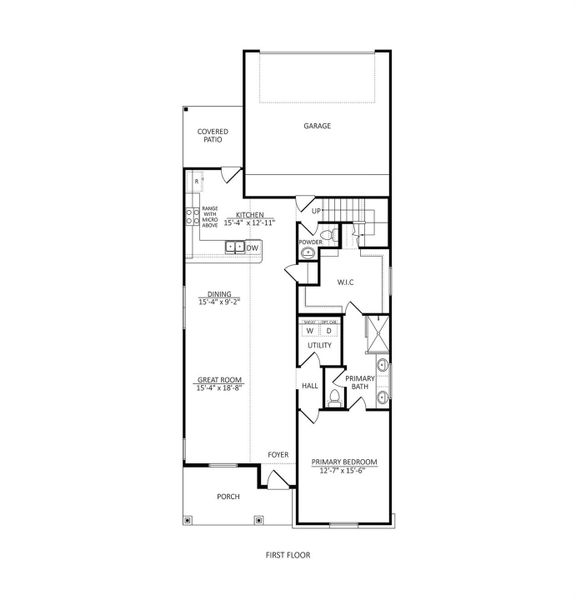 2D floor plan layout of this home in The Porch at Du Pre, Buda, TX (Image 4).