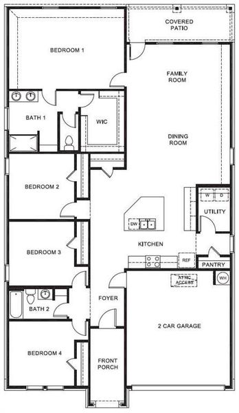 D.R. Horton's Kingbird floorplan - All Home and community information, including pricing, included features, terms, availability and amenities, are subject to change at any time without notice or obligation. All Drawings, pictures, photographs, video, square footages, floor plans, elevations, features, colors and sizes are approximate for illustration purposes only and will vary from the homes as built.