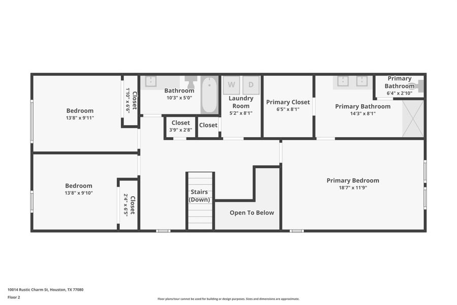 2D floor plan layout of this home in , Missouri City, TX (Image 3).